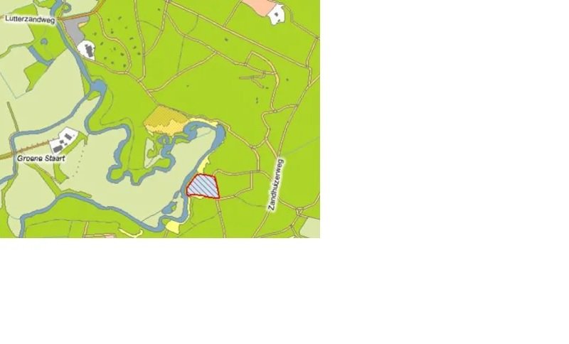 Kaartje hondenlosloopgebied De Lutte